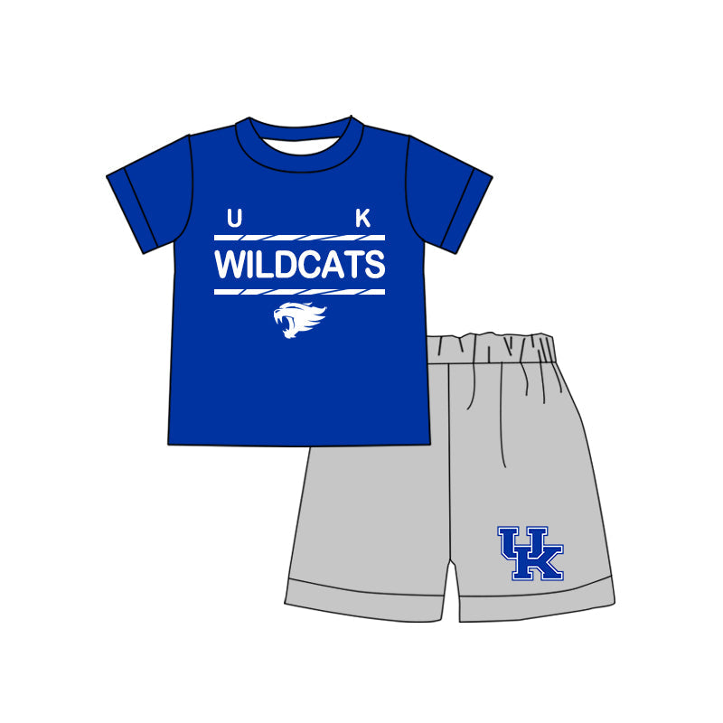 ( Moq 5 ) Baby Boy Blue Short Sleeves UK Team Shirt Shorts outfit