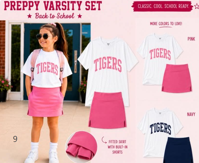 ( Moq 5 Each style ) Custom Girls Kids Short Sleeves Shirts Skirt Shorts Sets 6.19