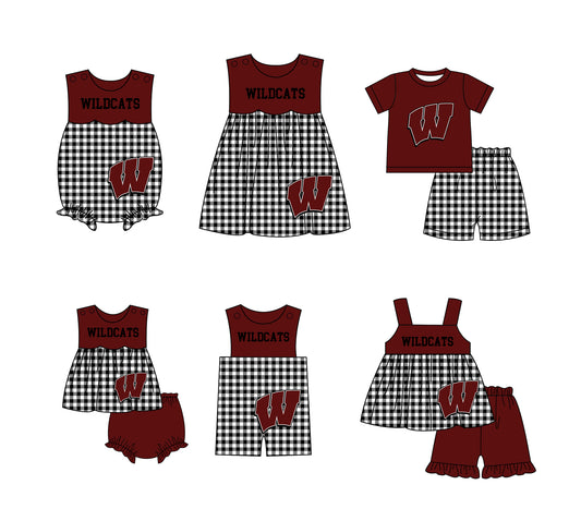 ( Moq 5 Each Style ) Baby Boys Girls Kids W Plaid Team Sibling Rompers Dress Sets