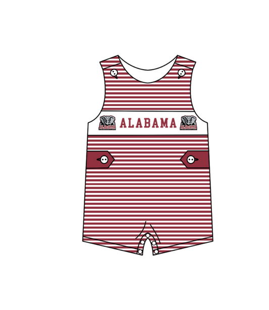 ( Moq 5 ) Baby Boys Kids Sleeveless Elephant Stripes Team Romper 1.29