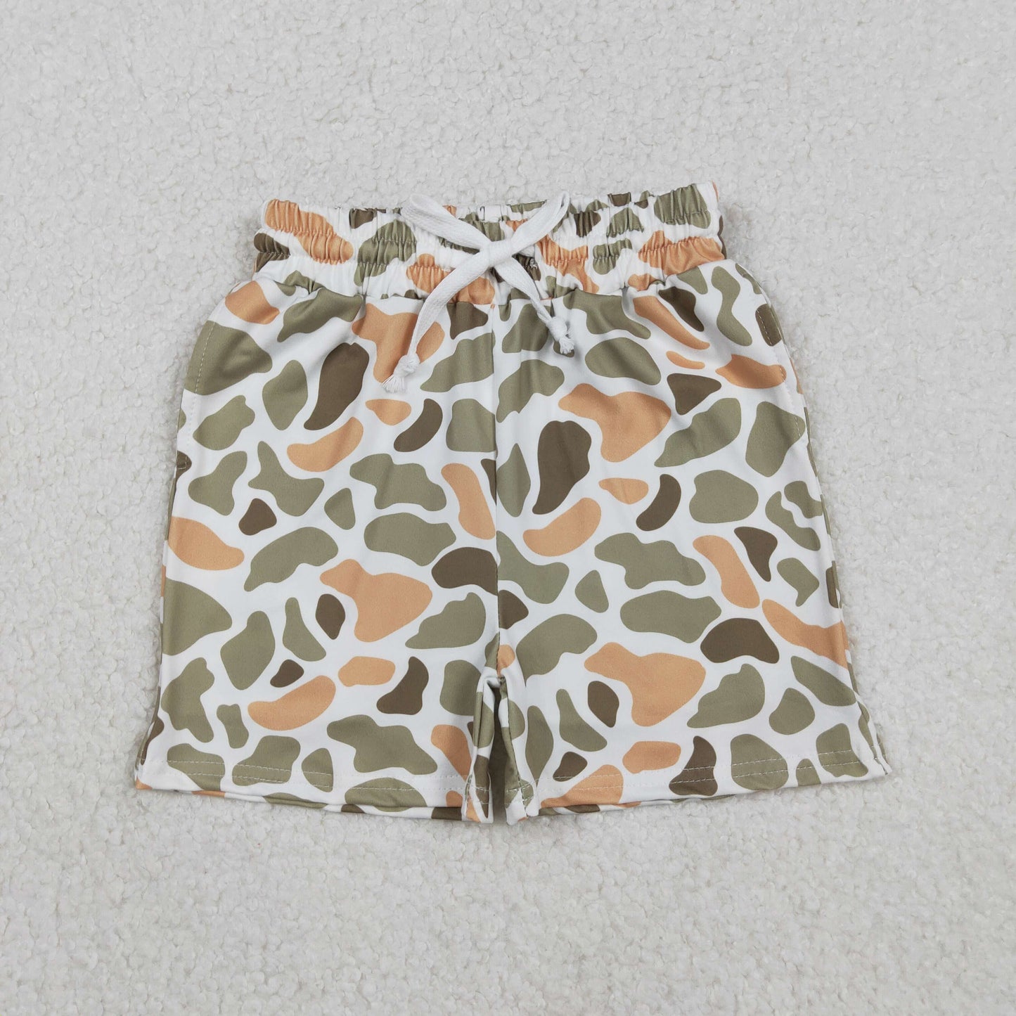 Baby Boys Green Orange Camo Southern Shorts Bottom RTS
