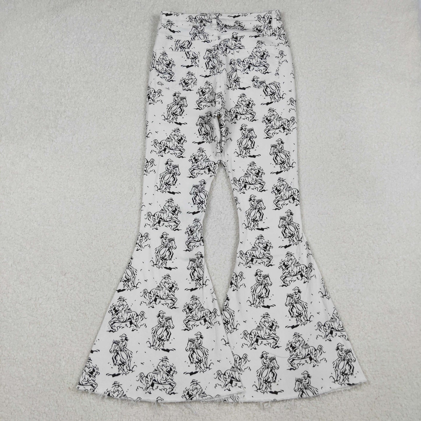 Adult Women Western Cowgirls Denim Jeans Bell Pants RTS