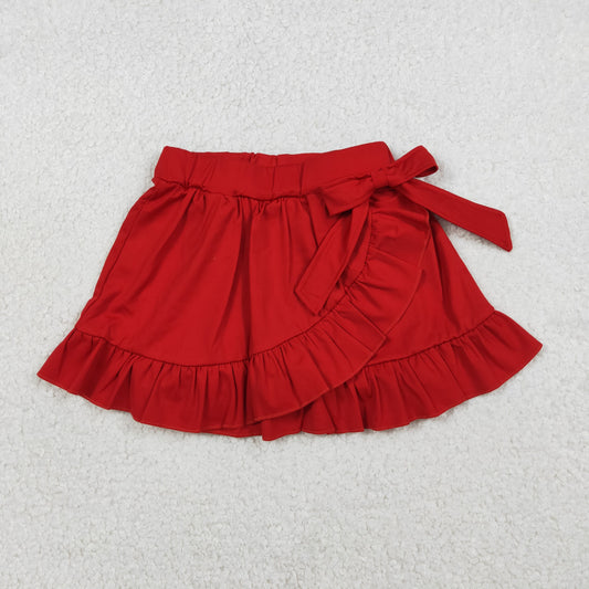 Baby Girls Kids Red Ruffle Skirt Shorts Yoga Active Skort Bottoms RTS
