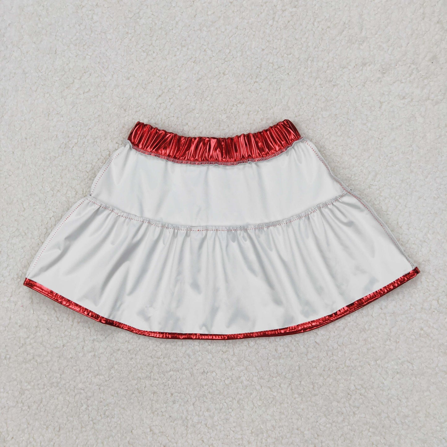 Baby Girl Red Leather Skort Skirt RTS