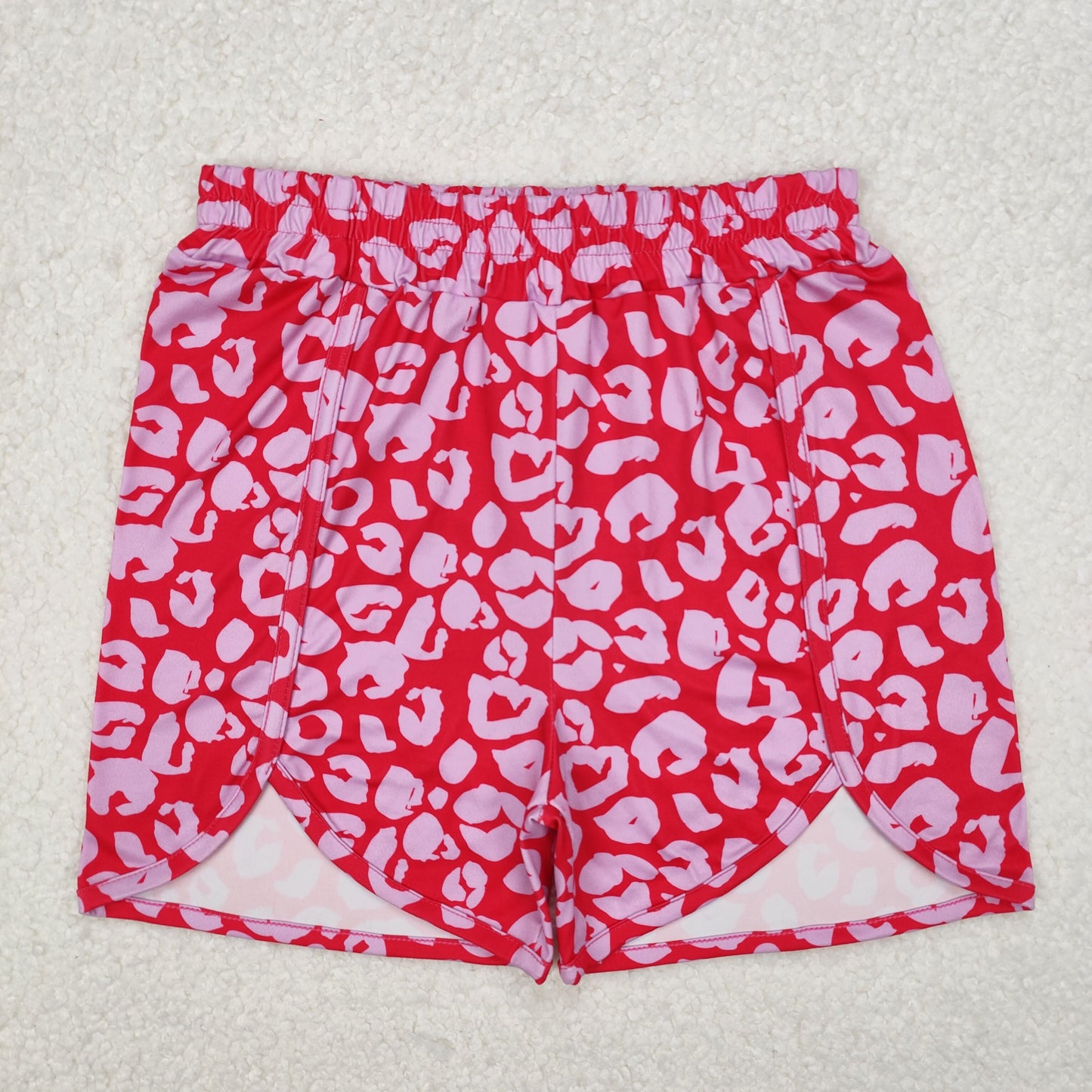 Adult Women Pink Leopard Summer Shorts RTS
