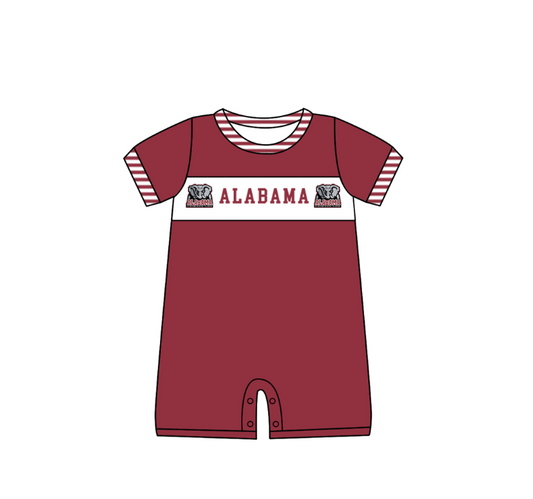 ( Moq 5 ) Baby Boys Kids Short Sleeves Team Summer Elephant Romper