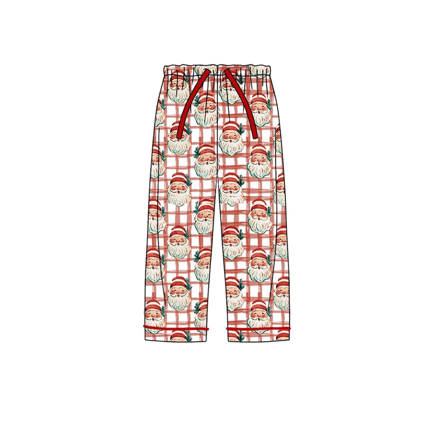 ( Moq 5 ) Preorder Adult Women Christmas Santa Plaid Pants Bottoms Clothes