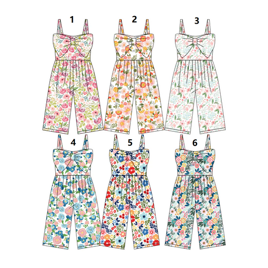( Moq 5 Each Style ) Sibling Baby Girls Kids Sleeveless Flower Bows Pants Jumpsuits