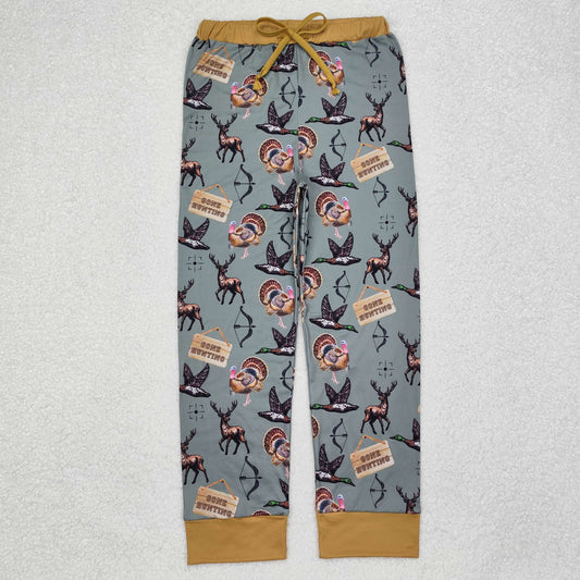 Adult Men Hunting Deer Ducks Bottom Pants Pajamas