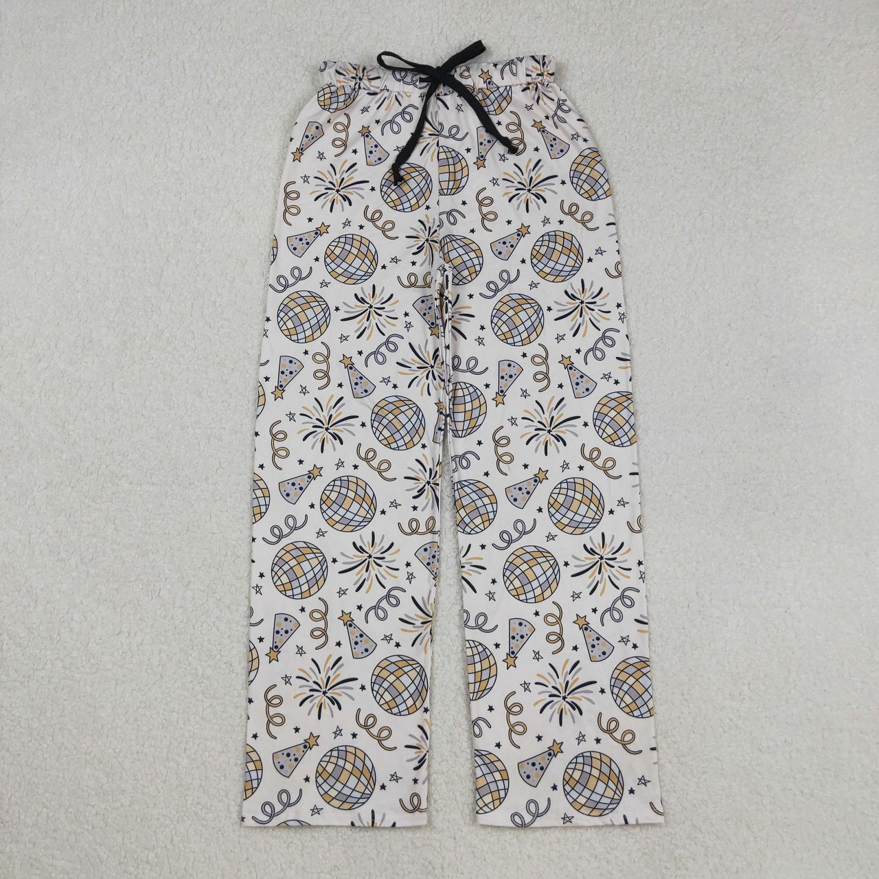 Sibling Girls Kids Adult Woman Happy New Year Pajamas Pants Set RTS