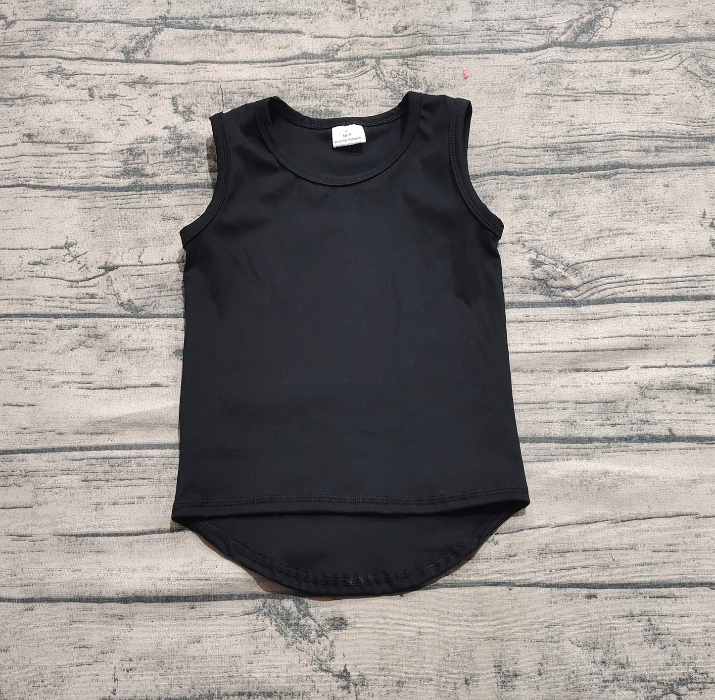 Baby Girl Toddler Sleeveless Black Vest Yoga Active Tops RTS