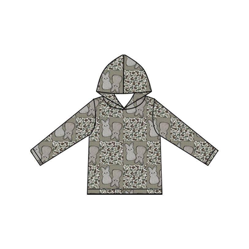 ( Moq 5 ) Preorder Baby Boys Kids Long Sleeves Rabbits Easter Pullover Shirt Camo Clothes