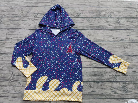Baby Kids Adult Long Sleeves A Team Family Hoodie Shirt ( Moq 5 )