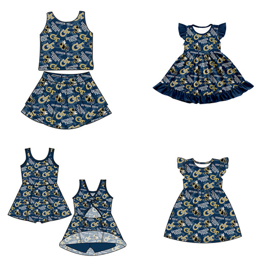 ( Moq 5 each style ) Baby Girl Toddler GT Team Sibling Dress Set