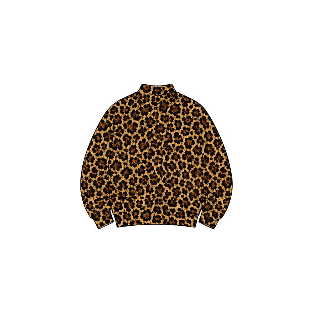 ( Moq 5 ) Preorder Baby Girls Toddler Long Sleeves Leopard Shirt Tops Yoga Active Clothes