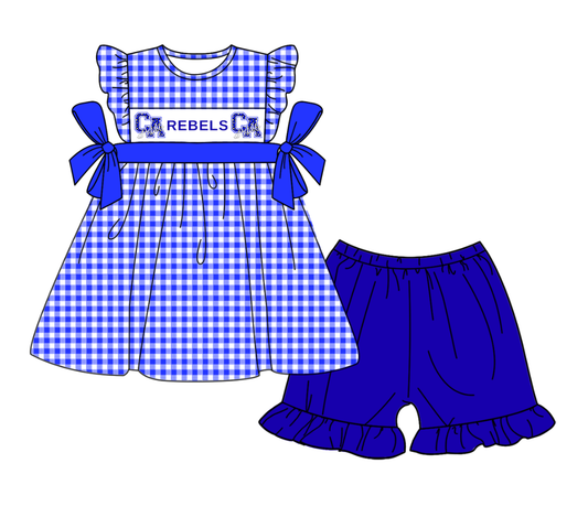 ( Moq 5 ) Baby Boy Girl Toddler Summer Team Customized Blue Romper Set 7.24