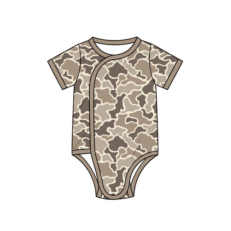 ( Moq 5 ) Preorder Baby Boys Infant Short Sleeves Camo Romper Camo Bodysuit Clothes