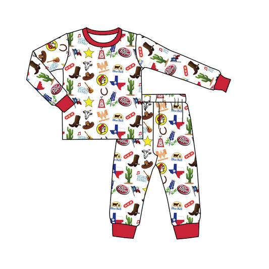 Baby Boy TX Western Tee Shirts Pants Pajamas Set