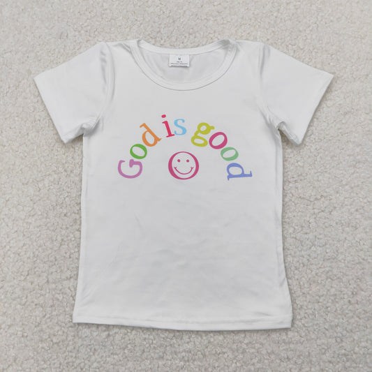 Preorder Baby Girl Short Sleeves GOD IS GOOD Shirt Tops RTS