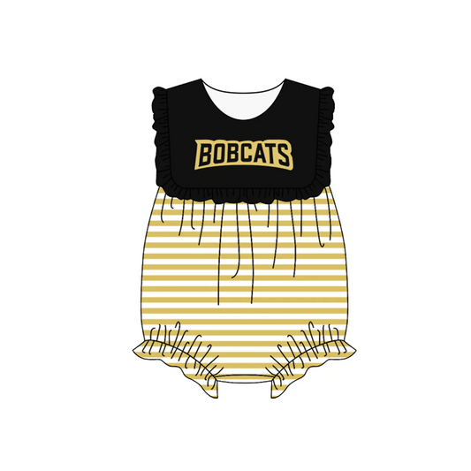 Baby Girl Short Sleeves Team Plaid Bubble Romper ( Moq 5 )