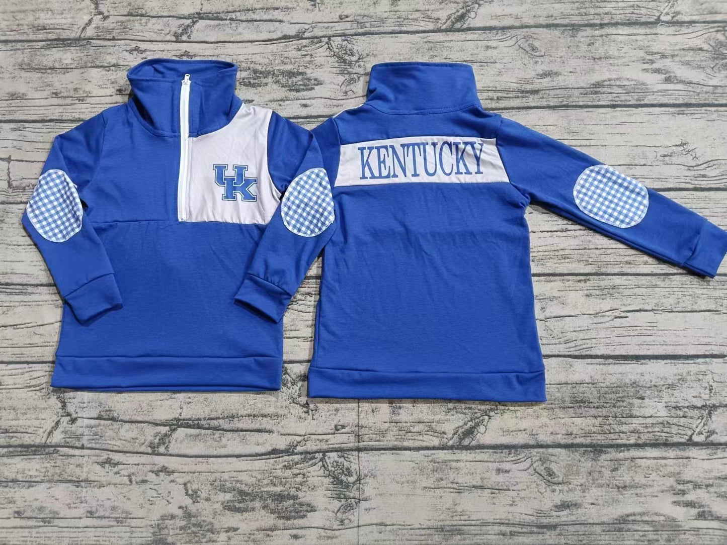 Baby Boy Toddler Long Sleeves Blue Zipper Team Shirt Tops