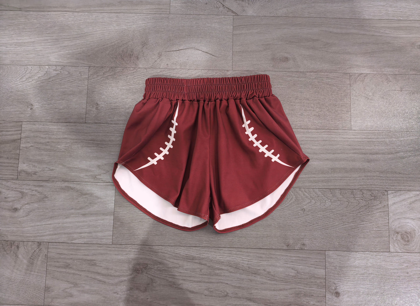 ( Moq 5 ) Preorder Baby Girls Kids Baseball Dark Red Shorts Bottoms Yoga Active Clothes