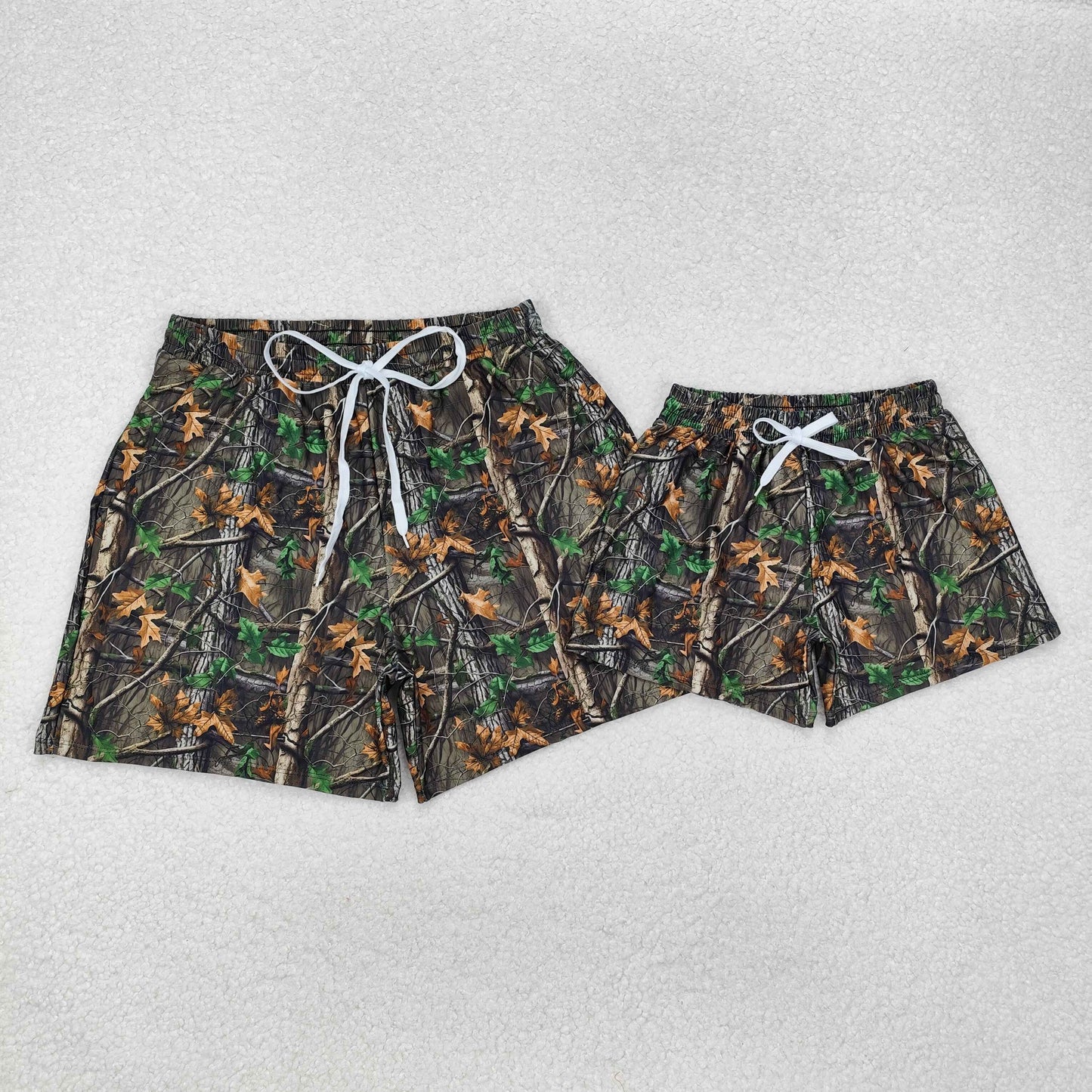 Daddy and Me Baby Boy Adult Swim Trunks Camo Pocket Summer Beach Shorts Swimsuit Swimwear