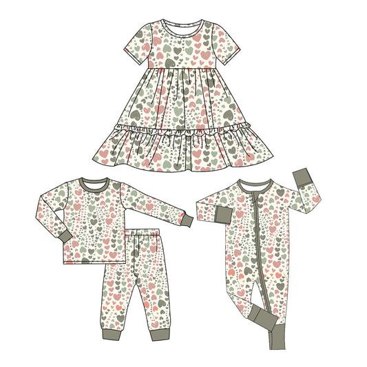 Baby Girl Hearts Valentines Sibling Dress Clothes Set ( Moq 5 Each Design ) 12.9