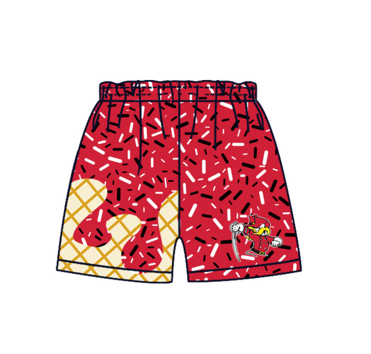 Baby Boy Summer Team Sibling Red Shorts Set ( Moq 5 Each Style ) 7.22