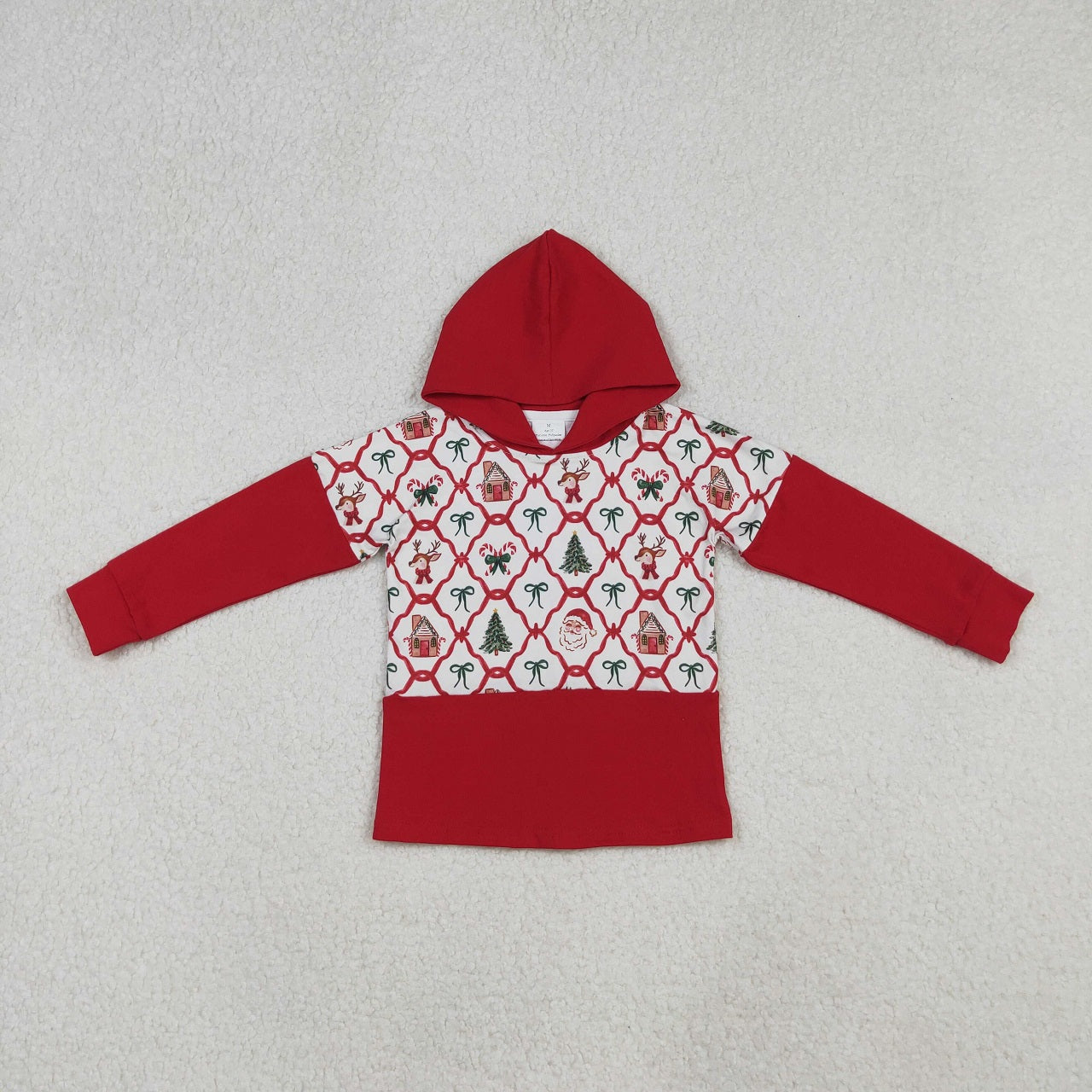 Sibling Girls Kids Toddler Long Sleeves Santa Bows Sibling Christmas Blanket Romper Dress Set RTS