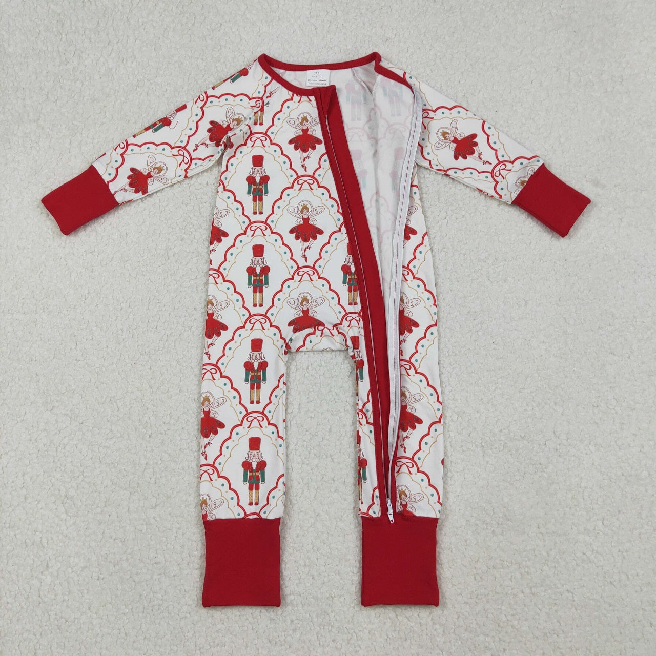 Sibling Family Girls Kids Adult Woman Soldier Bows Christmas Zipper Romper Pajamas Clothes Set RTS