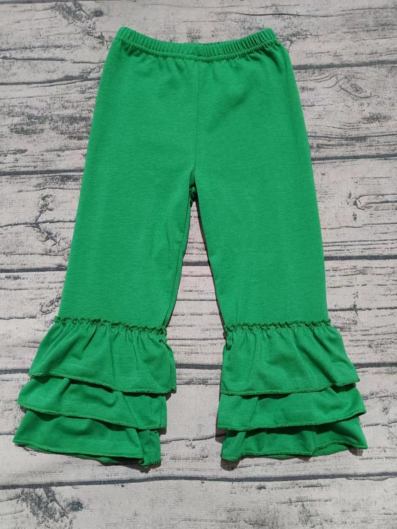 Baby Girl Green Cotton Ruffle Pants ( Moq 5 )