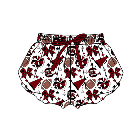 ( Moq 5 ) Baby Girls Kids Chicken Bows Cheer Football Shorts Bottoms Team Clothes