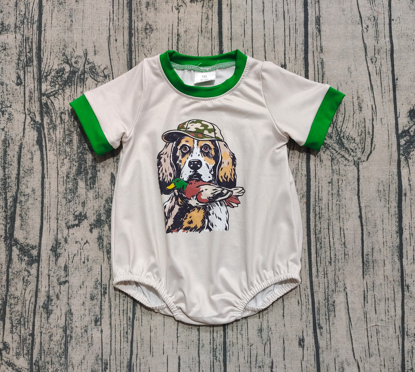 Baby Boy Short Sleeves Dog Duck Bubble Summer Romper RTS
