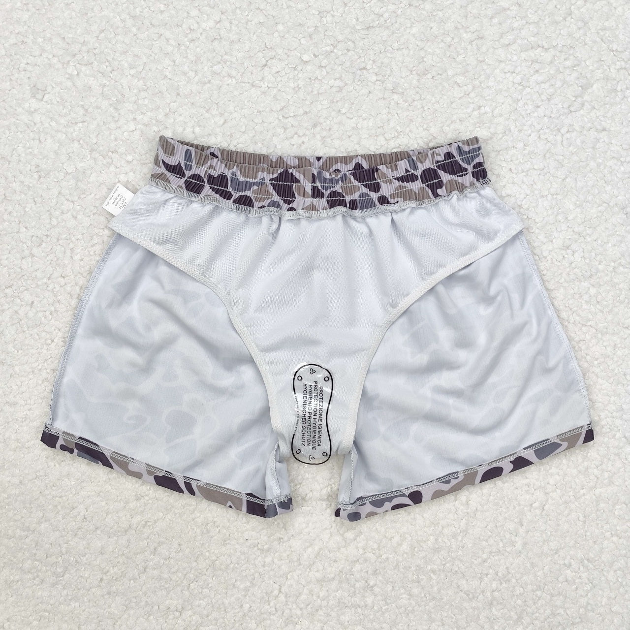 Sibling Baby Boy Adult Swim Trunks Dark Grey Camo Hunting Pocket Shorts Daddy and Me Swimsuit Swimwear