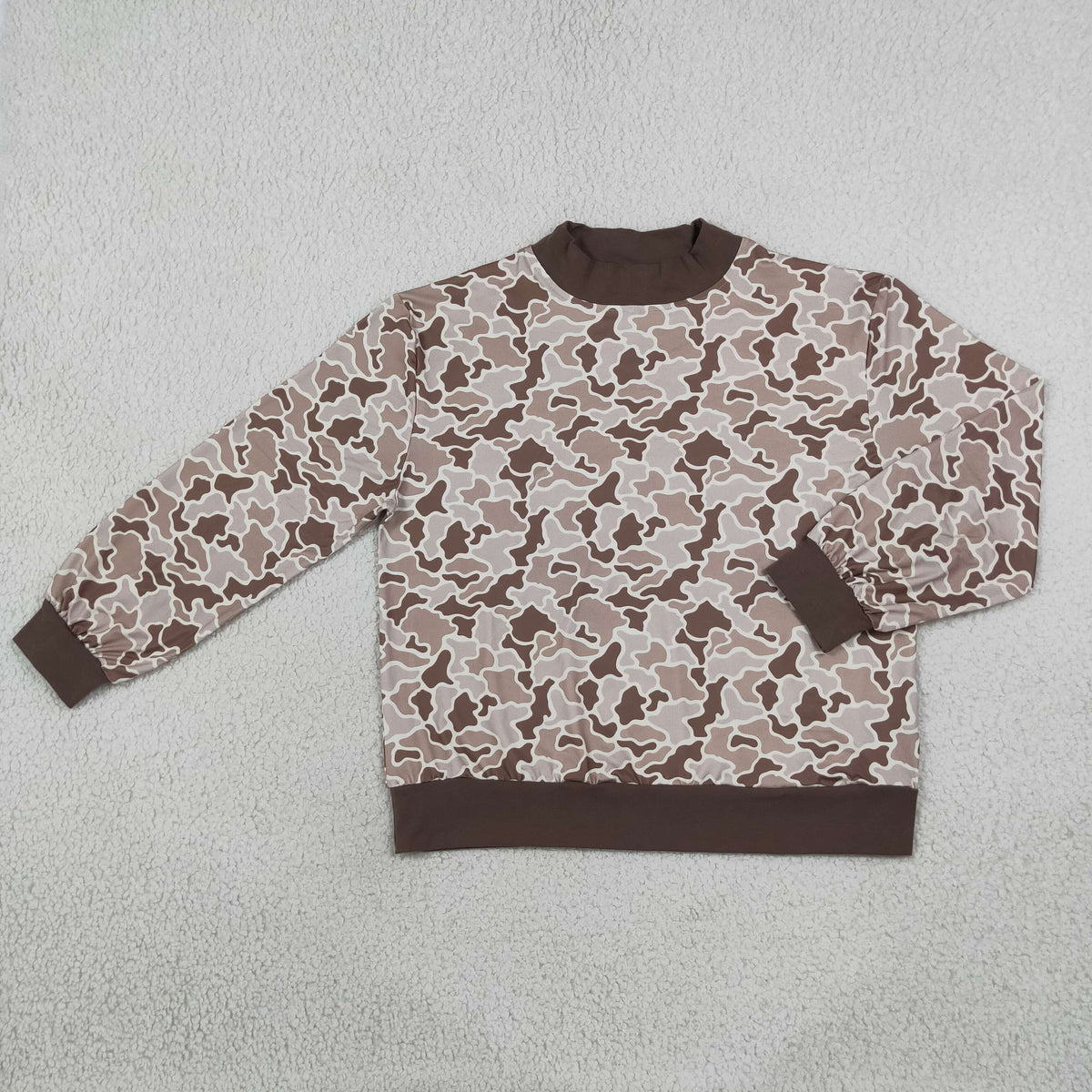 Adult Women Long Sleeves Camo Print Shirt Tops Pullover Clothes RTS
