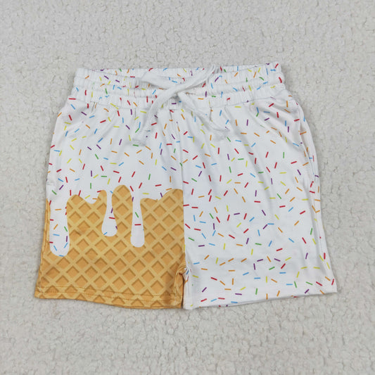 Baby Boy Toddler Drips Summer White Bottom Shorts RTS