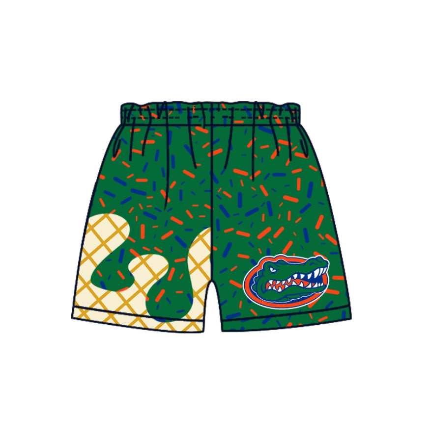 Baby Boy Green Team Sports Shorts ( Moq 5 )