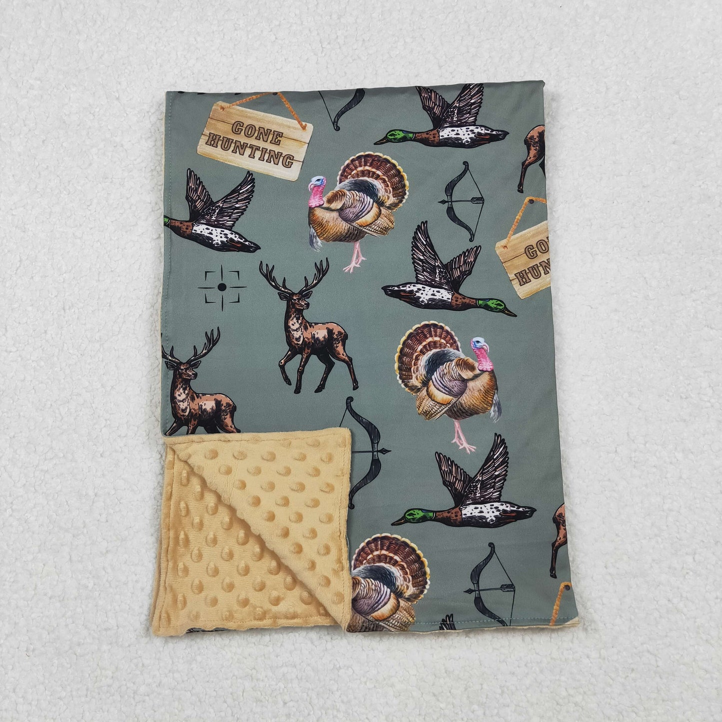 Baby Kids Boys Hunting Deer Ducks Blanket RTS