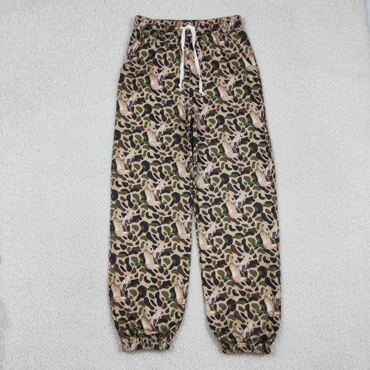 Adult Women Ducks Camo Print Pockets Pants Bottom RTS