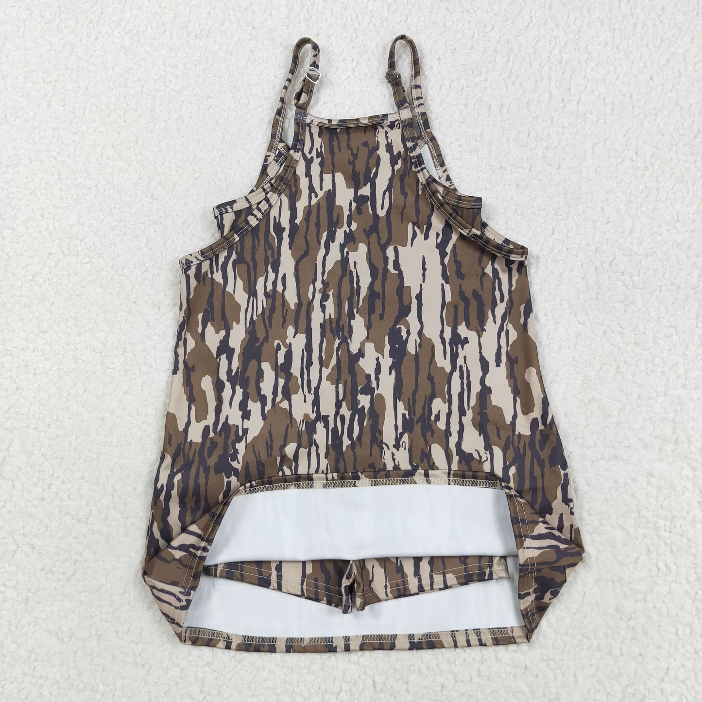 Baby Girl Straps Camo Pockets Yoga Active Knee Length Dress RTS