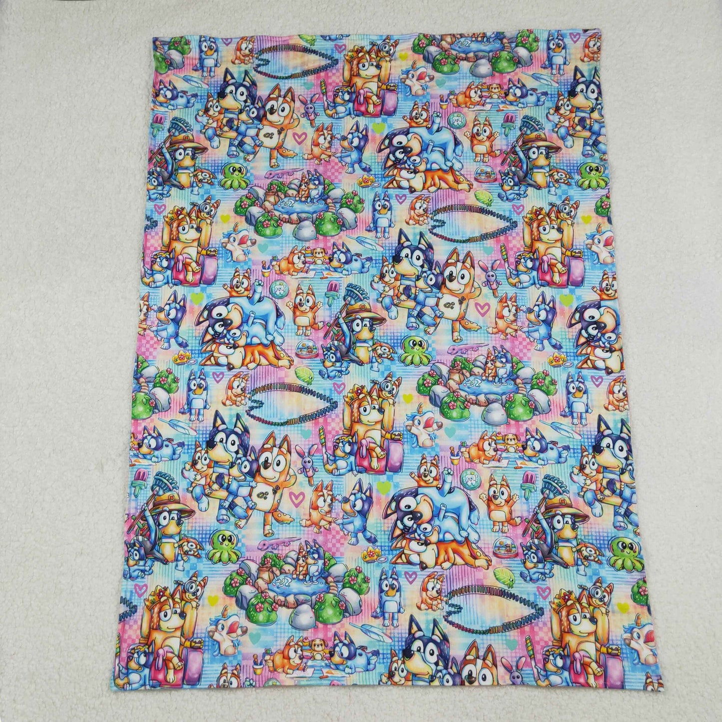 Baby Kids Hearts Cartoon Dogs Blanket RTS