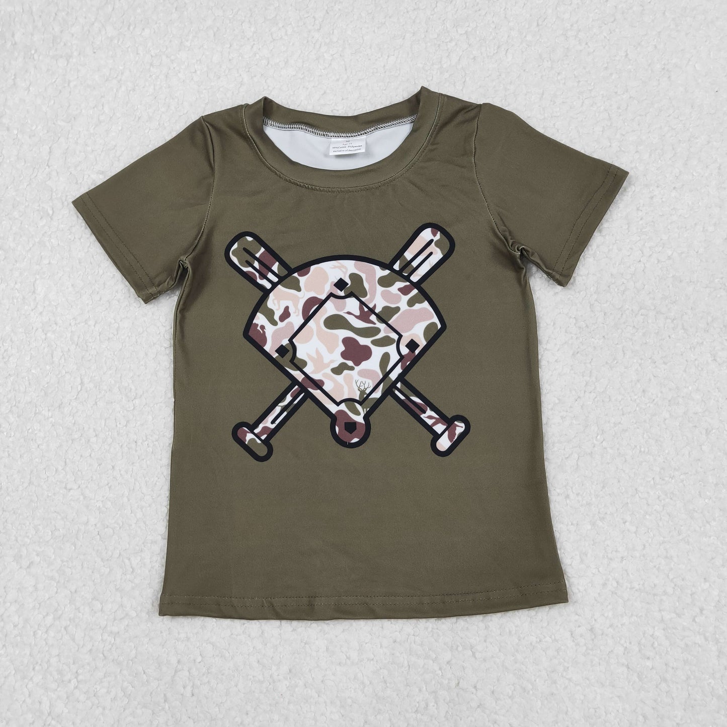 Baby Boys Short Sleeves Baseball Team T-shirt Camo Tee RTS