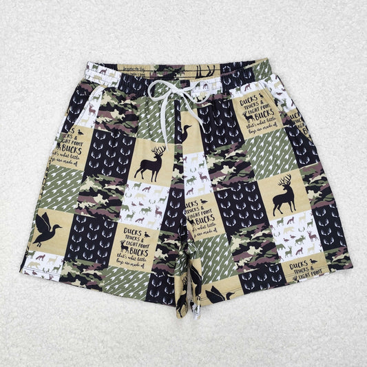 Adult Men Duck Deer Camo Swim Trunks Shorts