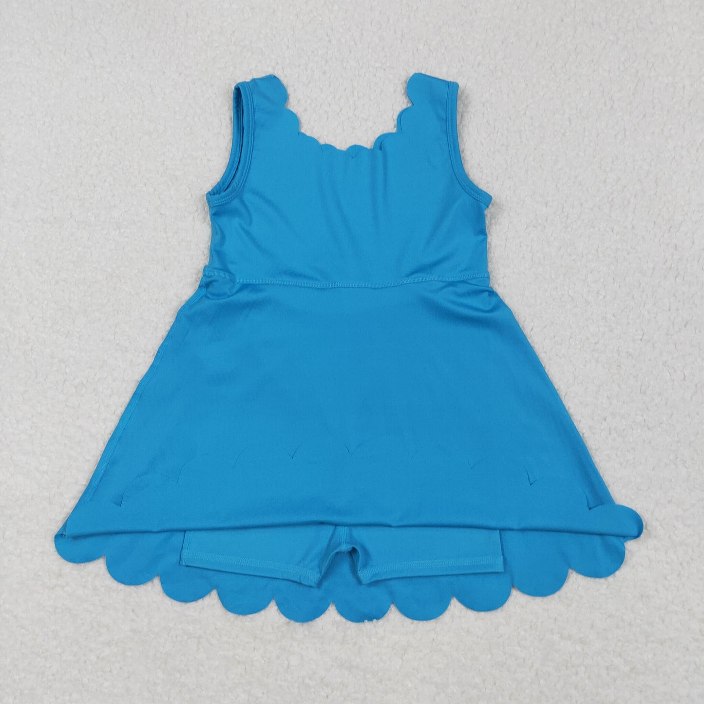 Baby Girl Sleeveless Blue Yoga Active Knee Length Dress RTS