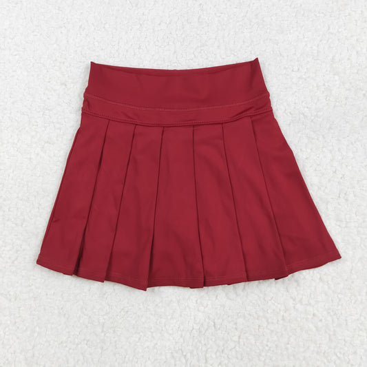 Baby Girl Dark Red Yoga Active Shorts Skirts Skort Summer Bottom RTS