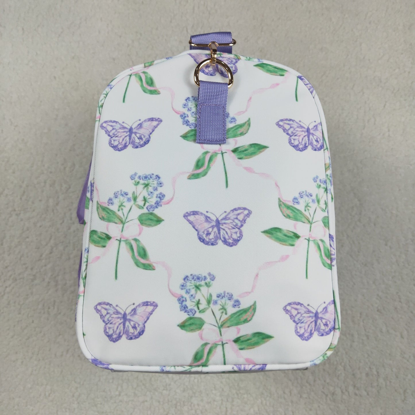Baby Girl Kids Adult Flower Bows Butterfly Purple Ruffle Travel Package Gym Bags RTS
