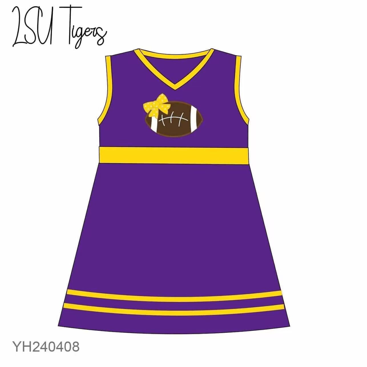 Baby Girls Tiger Team Sleeveless Football Dress