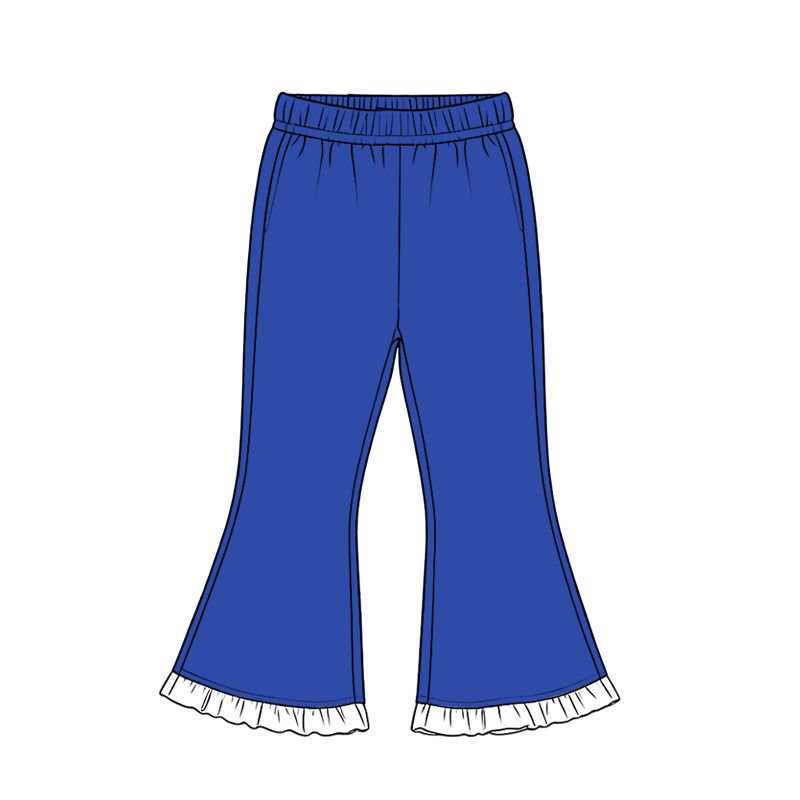 ( Moq 5 ) Baby Girls Kids Blue Bell Pants Bottoms Cotton Clothes