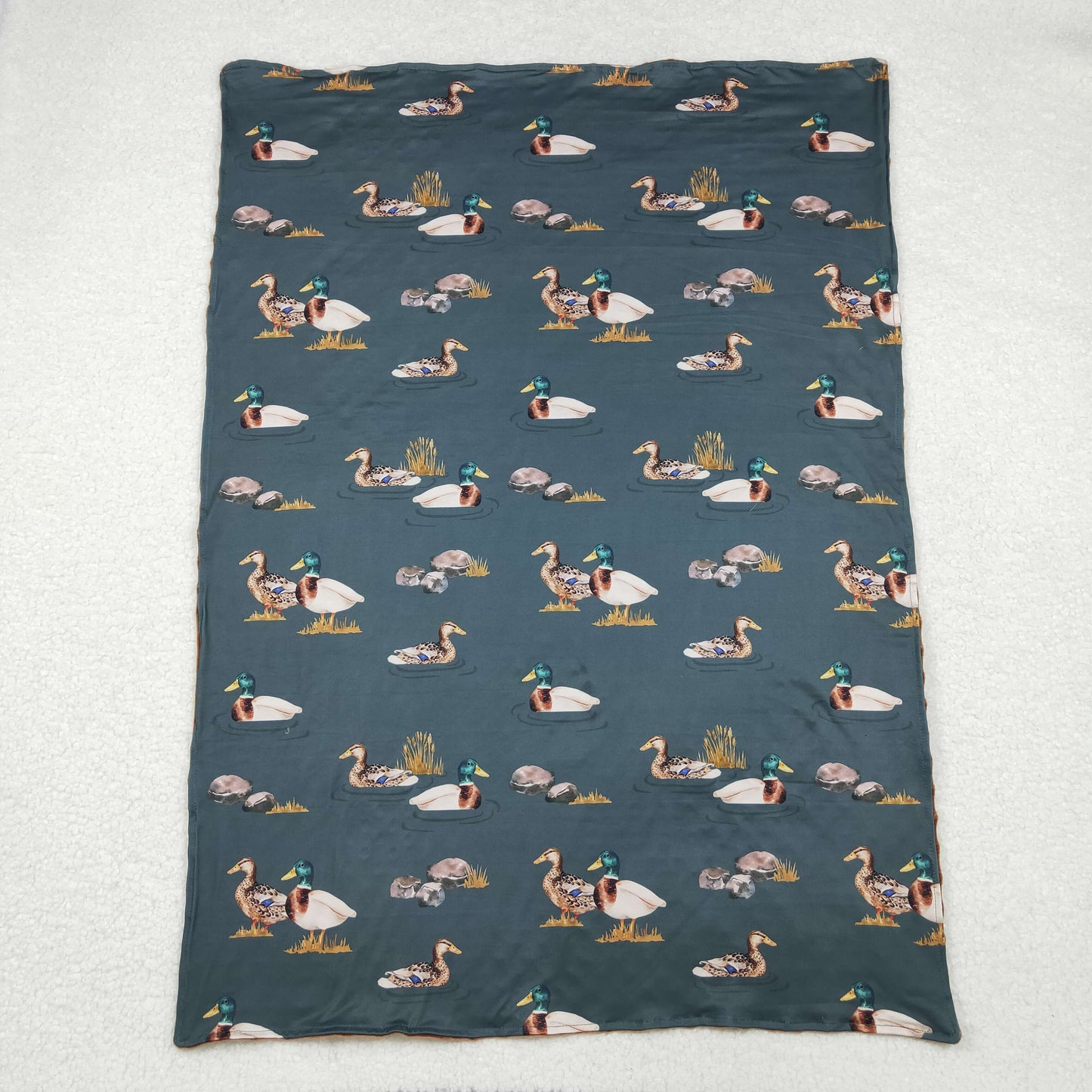 Baby Kids Toddler Ducks Minky Blanket